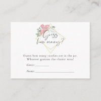 Eucalyptus Rose Geometric Baby Shower Candy Game