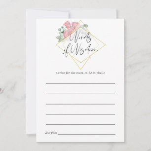 Eucalyptus Rose Geometric Baby Shower Mum Advice