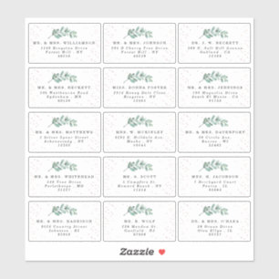 Eucalyptus Rose Gold Foil Wedding Guest Address