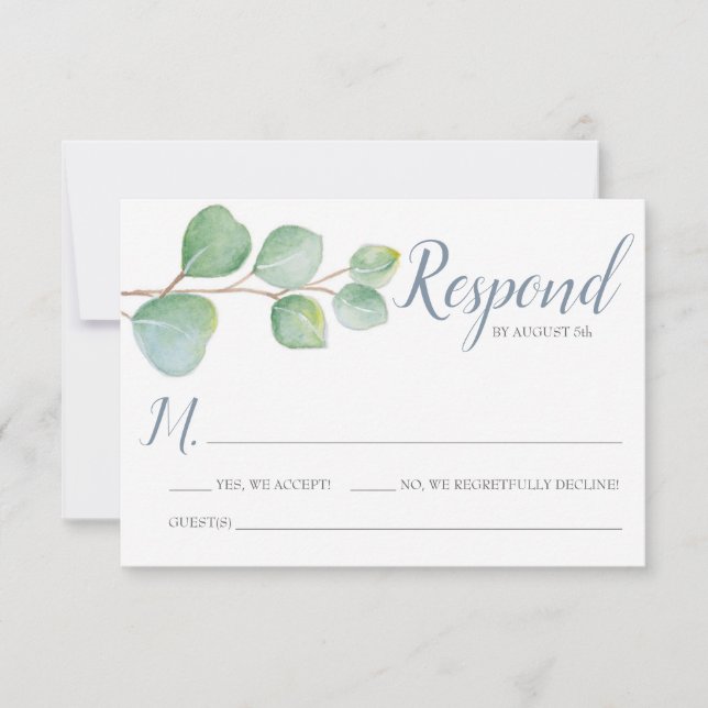 Eucalyptus RSVP Card (Front)