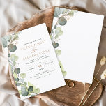Eucalyptus Rustic Botanical Greenery Wedding Invitation<br><div class="desc">Celebrate your special day in natural elegance with our Eucalyptus Rustic Botanical Greenery Wedding Invitation. Infused with the serene beauty of nature, this invitation exudes rustic charm and botanical grace, setting the perfect tone for your wedding celebration. Crafted with attention to detail, the invitation features delicate eucalyptus leaves and greenery...</div>