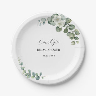 Eucalyptus Rustic Greenery Wedding Paper Plate