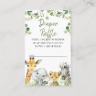 Eucalyptus Safari Baby Shower Diaper Raffle Insert