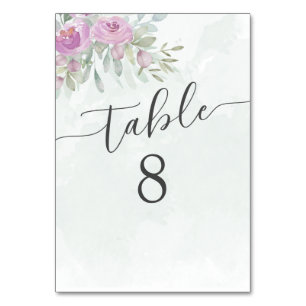 Eucalyptus Sage Green & Pink Wedding Table Number