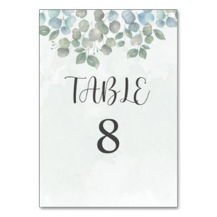Eucalyptus sage green Table Card