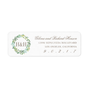 Eucalyptus Sage Green Watercolor Floral Monogram