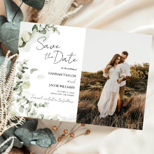 Eucalyptus Sage Greenery Photo Wedding Save The Date
