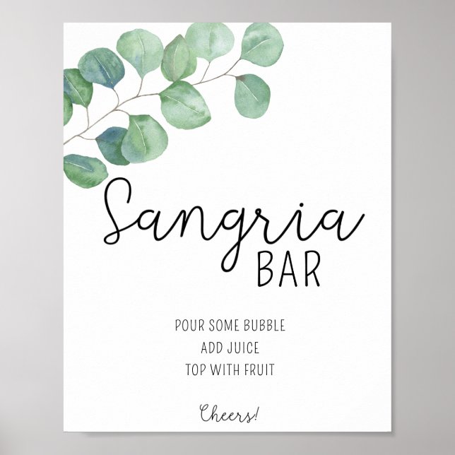 Eucalyptus - Sangria bar poster (Front)