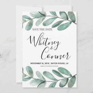 Eucalyptus Save the Date