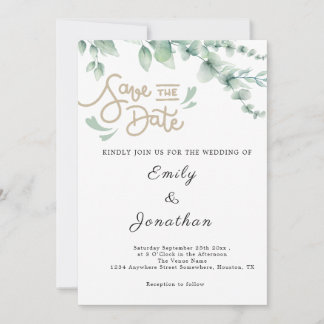 Eucalyptus Save the Date