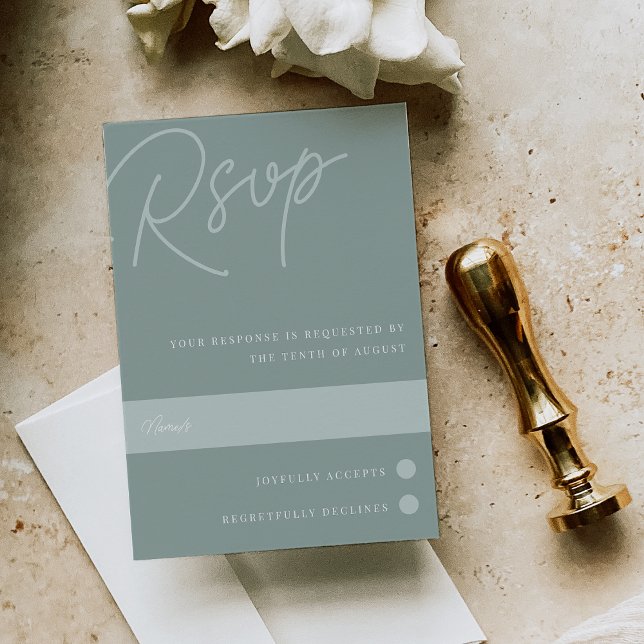Eucalyptus | Script Watermark Traditional RSVP Card (Creator Uploaded)