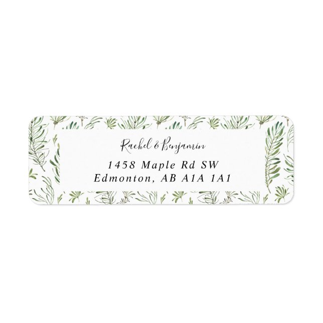 Eucalyptus Script Wedding Boho Chic Greenery (Front)