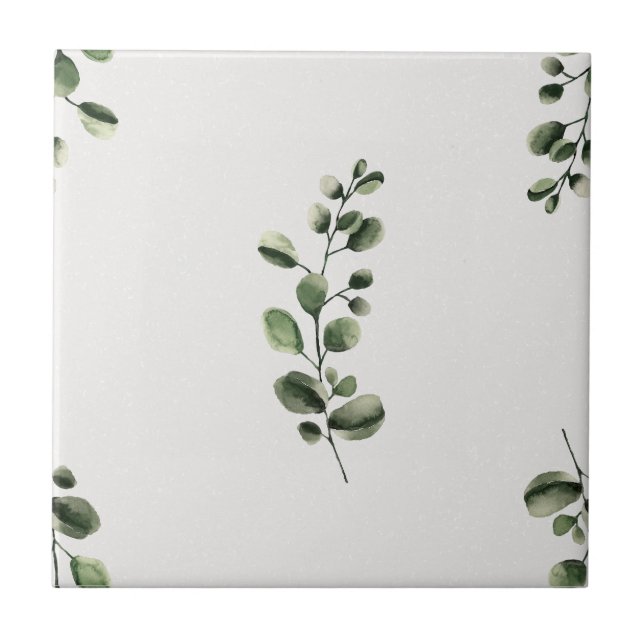 Eucalyptus Seamless Speckle Ceramic Tile (Front)