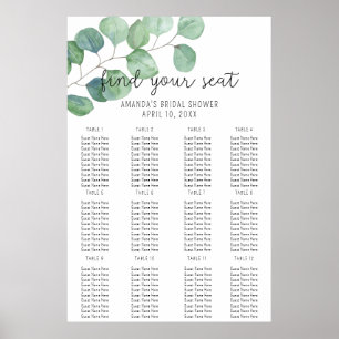 Eucalyptus - Seating Chart foam board