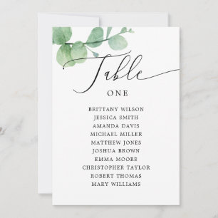 Eucalyptus Seating Chart Sign   Outdoor Wedding Invitation