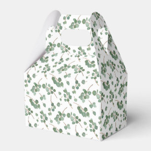 Eucalyptus Silver Dollar Tree Foliage Pattern Favour Box