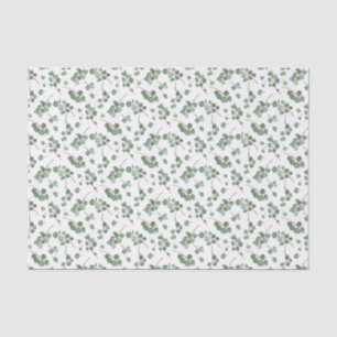 Eucalyptus Silver Dollar Tree Foliage Pattern Tissue Paper