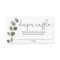 Eucalyptus simple black white diaper raffle cards