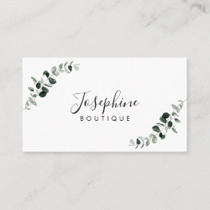 Eucalyptus Simple Elegant Jewellery Designer Business Card