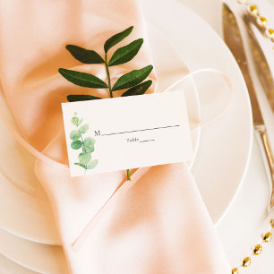 eucalyptus simple elegant sage green wedding chic place card