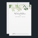 Eucalyptus Simple Floral Wedding Words of Wisdom Advice Card<br><div class="desc">This eucalyptus simple floral wedding words of wisdom advice card is perfect for a modern wedding. The design features artistically hand-painted beautiful eucalyptus green leaves arranged into geometric shapes, inspiring natural beauty. These cards are perfect for a wedding, bridal shower, baby shower, graduation party & more. Personalise the cards with...</div>