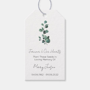 Eucalyptus Simple Seed Packet Funeral Gift Tags