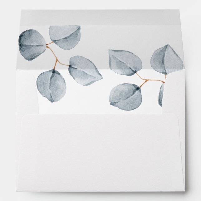 Eucalyptus Simplicity | Wedding Envelope (Back (Bottom))