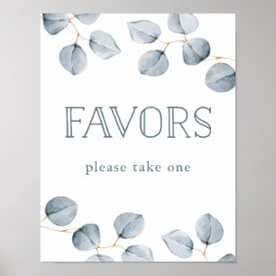 Eucalyptus Simplicity Wedding Favours Poster