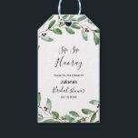 Eucalyptus Sip Sip Hooray Bridal Shower Gift Tags<br><div class="desc">These eucalyptus sip sip hooray bridal shower gift tags are perfect for a destination wedding shower. The design features hand-drawn elegant eucalyptus foliage,  inspiring the positive summer atmosphere.</div>