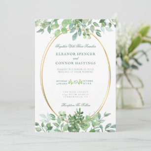 Eucalyptus Sophisticated Wedding Invitation