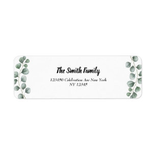 Eucalyptus Spring Summer Return Address Label