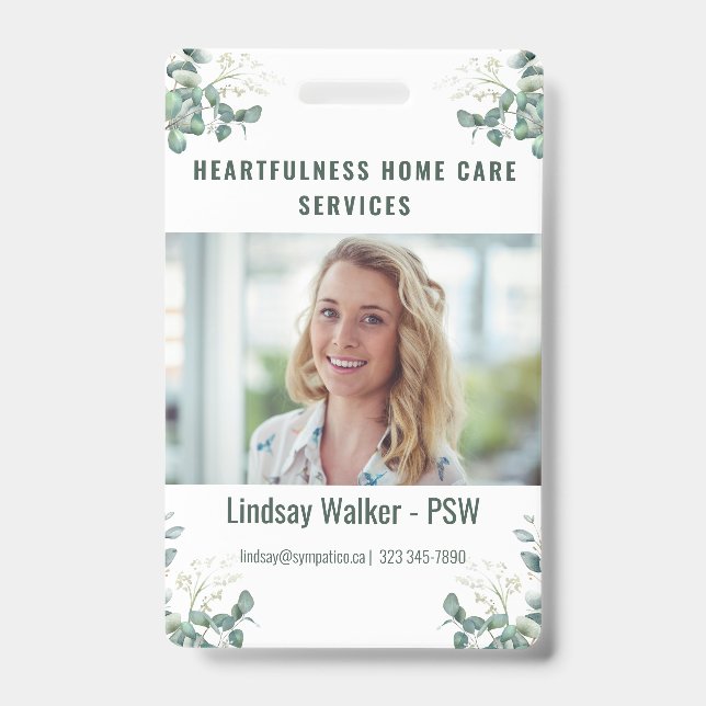 Eucalyptus Style  ID Badge (Front)