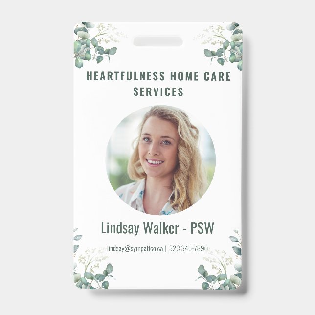 Eucalyptus Style  ID Badge (Front)