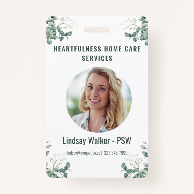 Eucalyptus Style  ID Badge (Front)