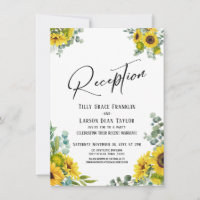 Eucalyptus Sunflower Handwriting Reception