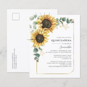 Eucalyptus Sunflower Quinceanera 15th Birthday
