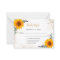 Eucalyptus sunflowers glitter wedding RSVP card