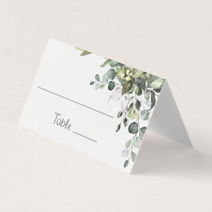 Eucalyptus Table Number and Name Place Cards