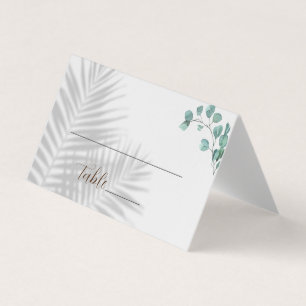 Eucalyptus Table Number and Name Place Cards