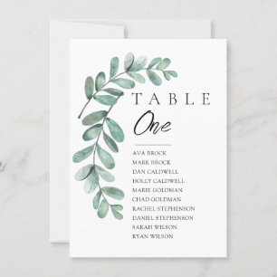 Eucalyptus Table Seating Chart Invitation