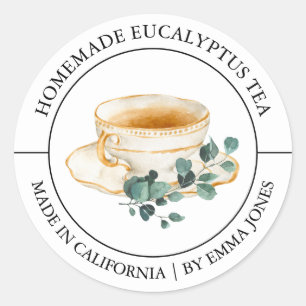 Eucalyptus Tea Modern label