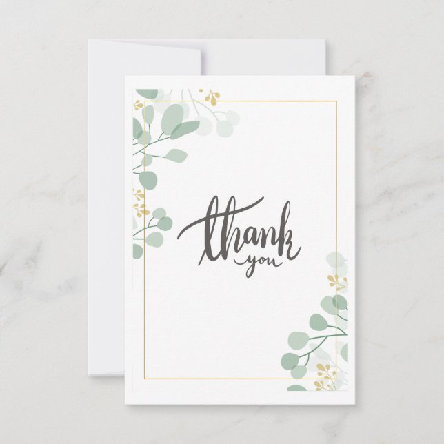 Eucalyptus Thank You Card (Front)