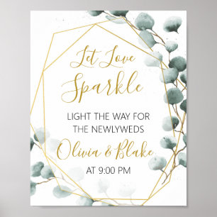 Eucalyptus Themed Sparkler Send Off Sign