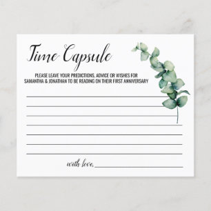 Eucalyptus Time Capsule Advice for Couple Card