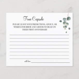 Eucalyptus Time Capsule wedding anniversary card