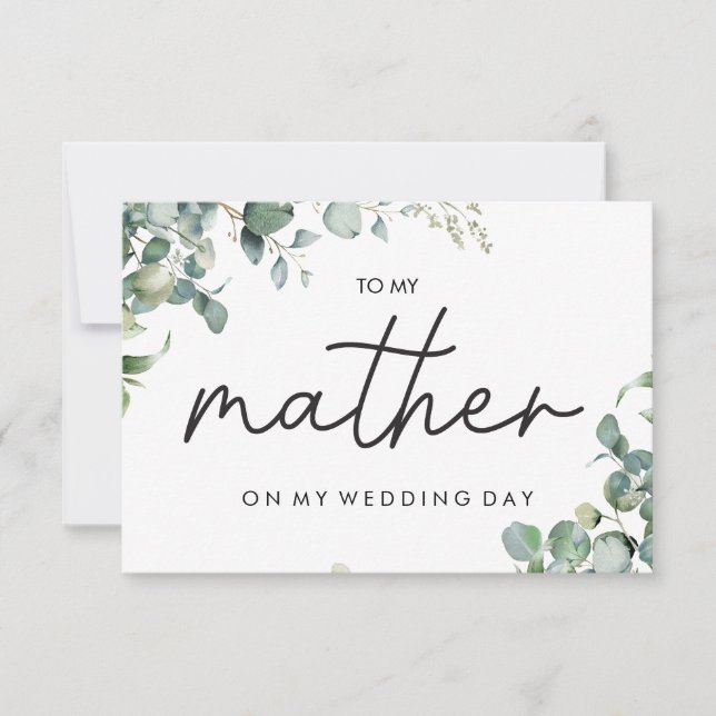 Eucalyptus To my mother on my wedding day card (Front)