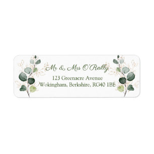 Eucalyptus Twigs Gold Leaves Wedding