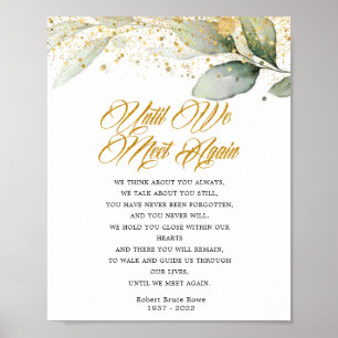 Eucalyptus Until We Meet Again Funeral Poem Sign