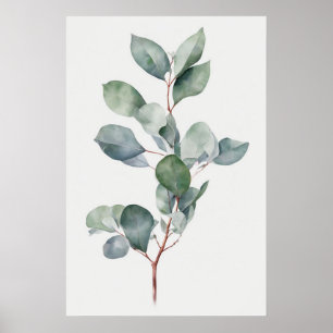 Eucalyptus Wall Art Green Minimal Simple