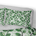 Eucalyptus watercolor green  leaves pillowcase<br><div class="desc">Eucalyptus watercolor green leaves print</div>